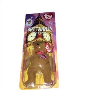 Mcdonalds TY Beanie Baby Britannia The Bear RARE WITH 2 TAG ERRORS